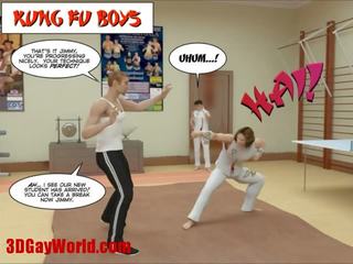 Kung fu लड़कों ३डी गे कार्टून एनिमेटेड कॉमिक्स